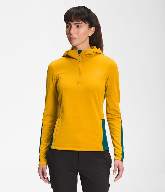 Pullover The North Face Mujer Wayroute Sudadera Con Capucha Amarillo - Peru 23915FLNW